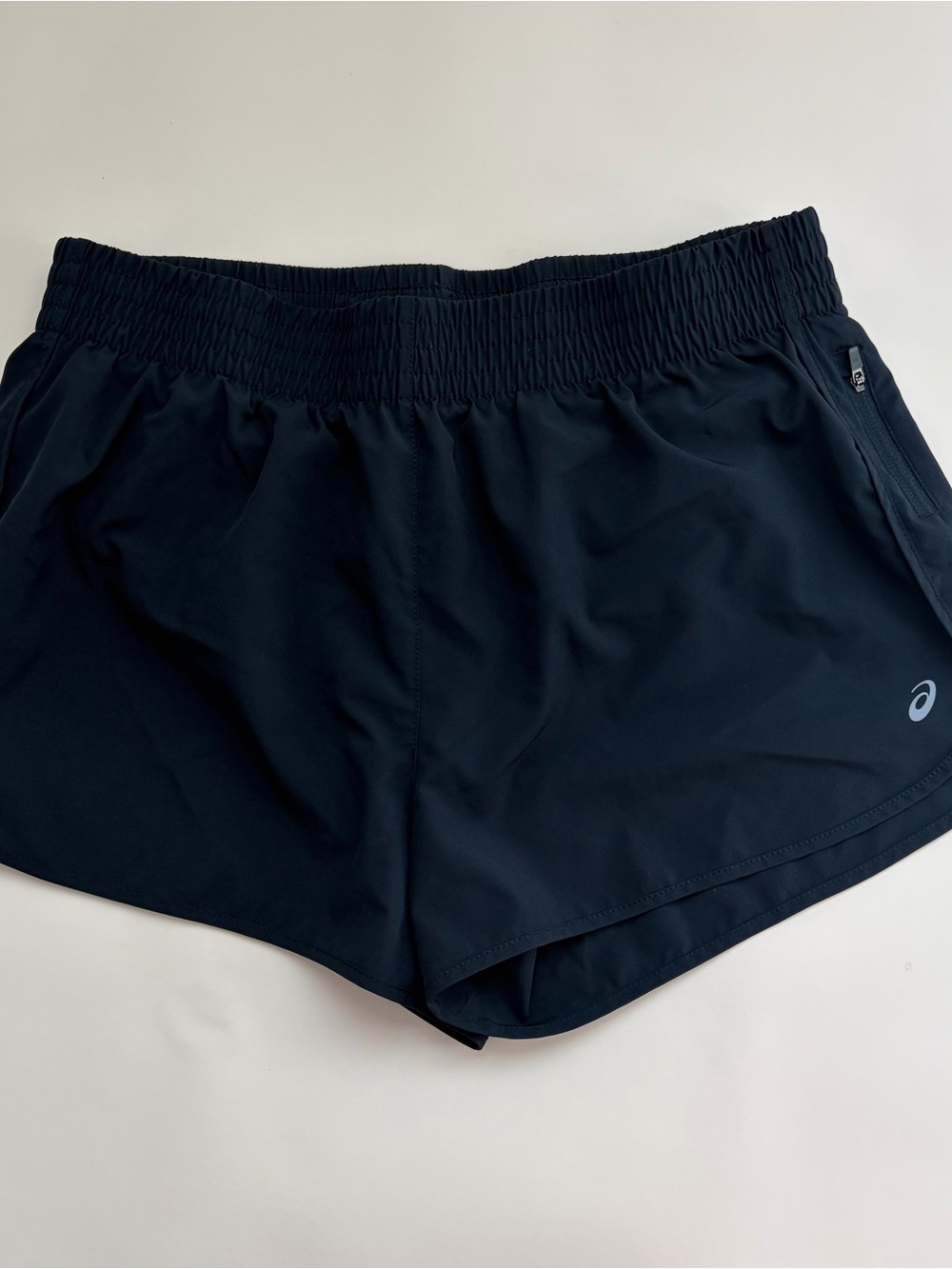 ASICS Ladies Black Athletic Shorts with Side Zip